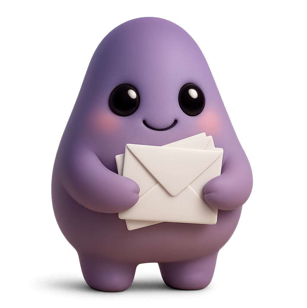 NARA holding a stack of envelopes