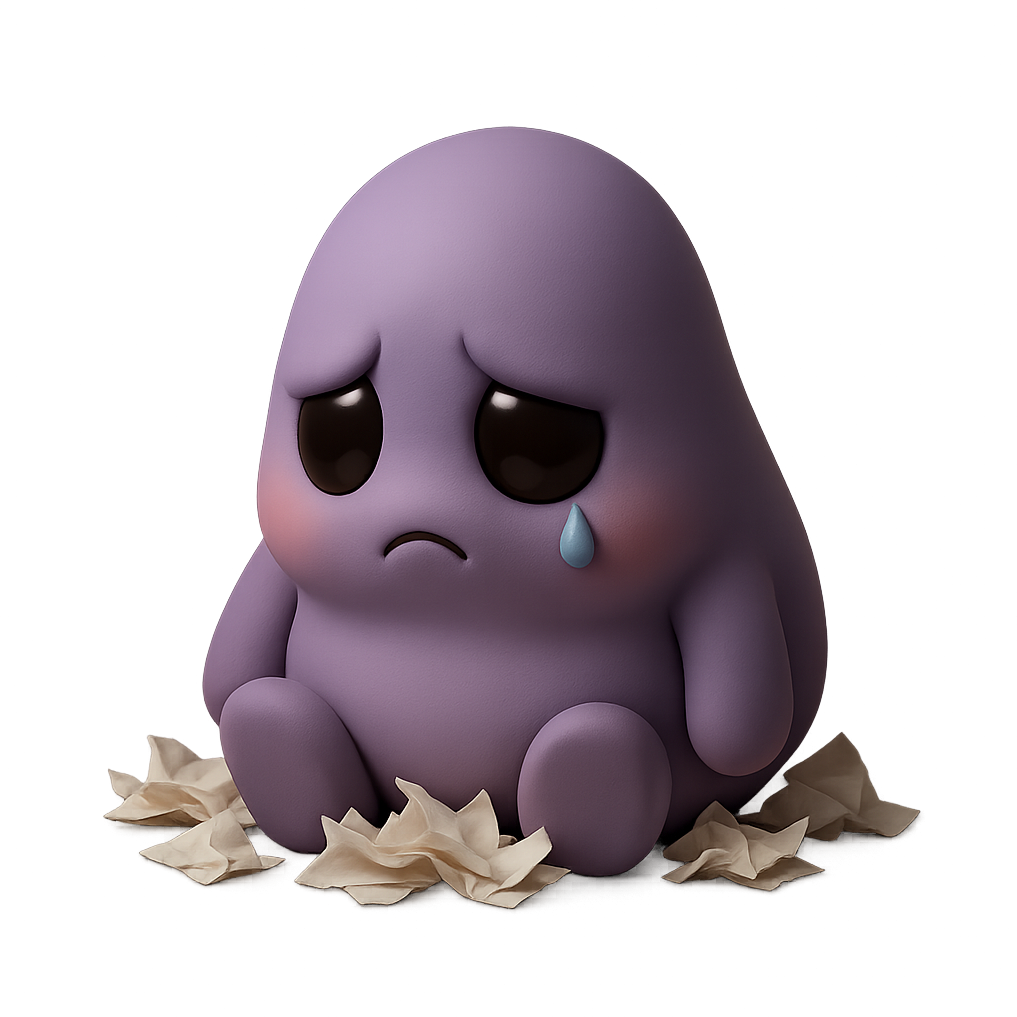 Overwhelmed mascot